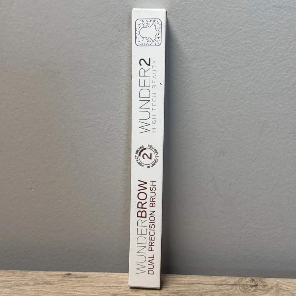 Wunder2 Wunderbrow Dual Precision Eyebrow Brush Angled Spoolie NEW IN BOX